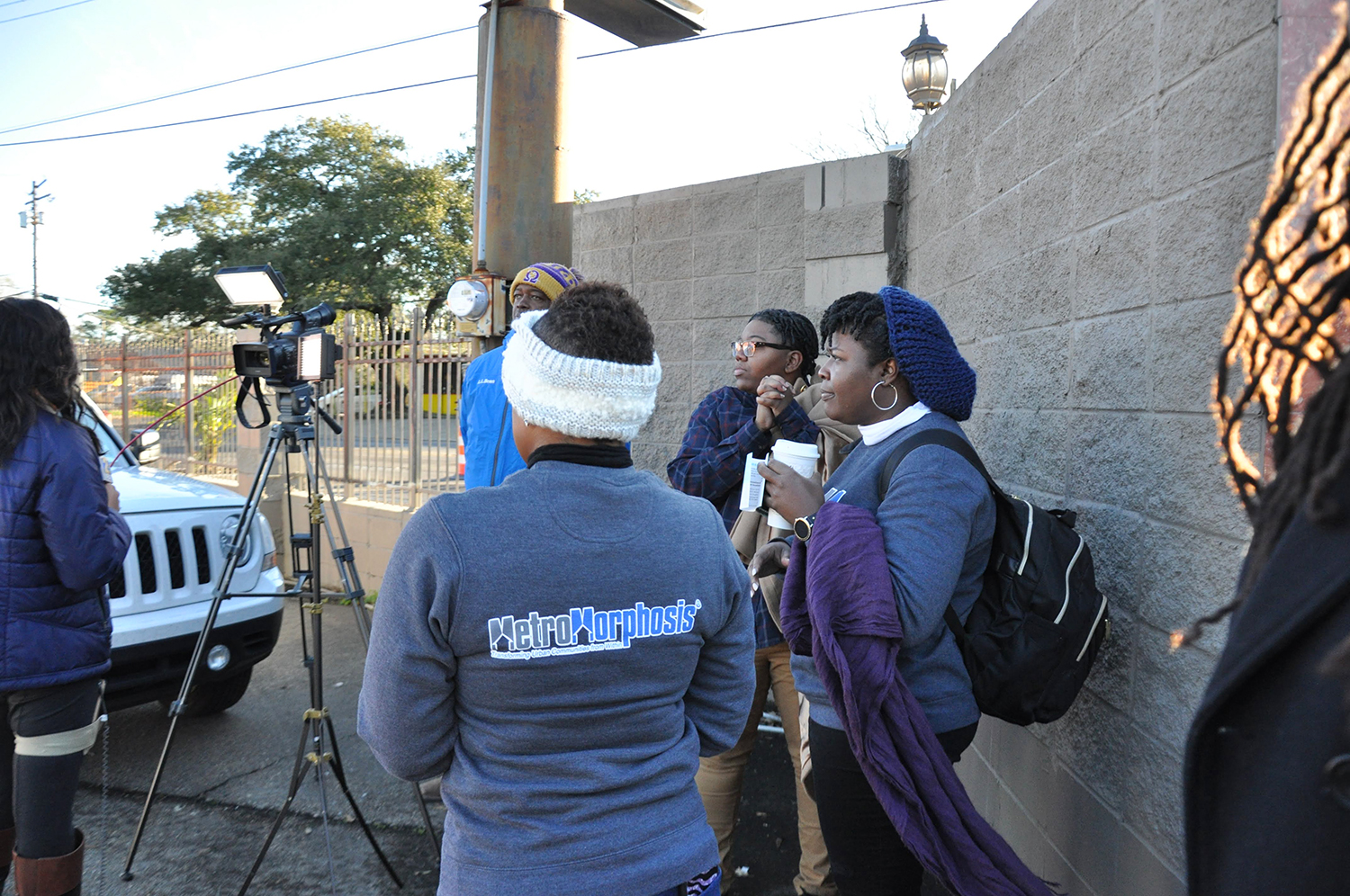 The MetroMorphosis team and the Black Media Crew on location.